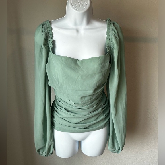 Forever 21 Sage green blouse - Picture 1 of 2